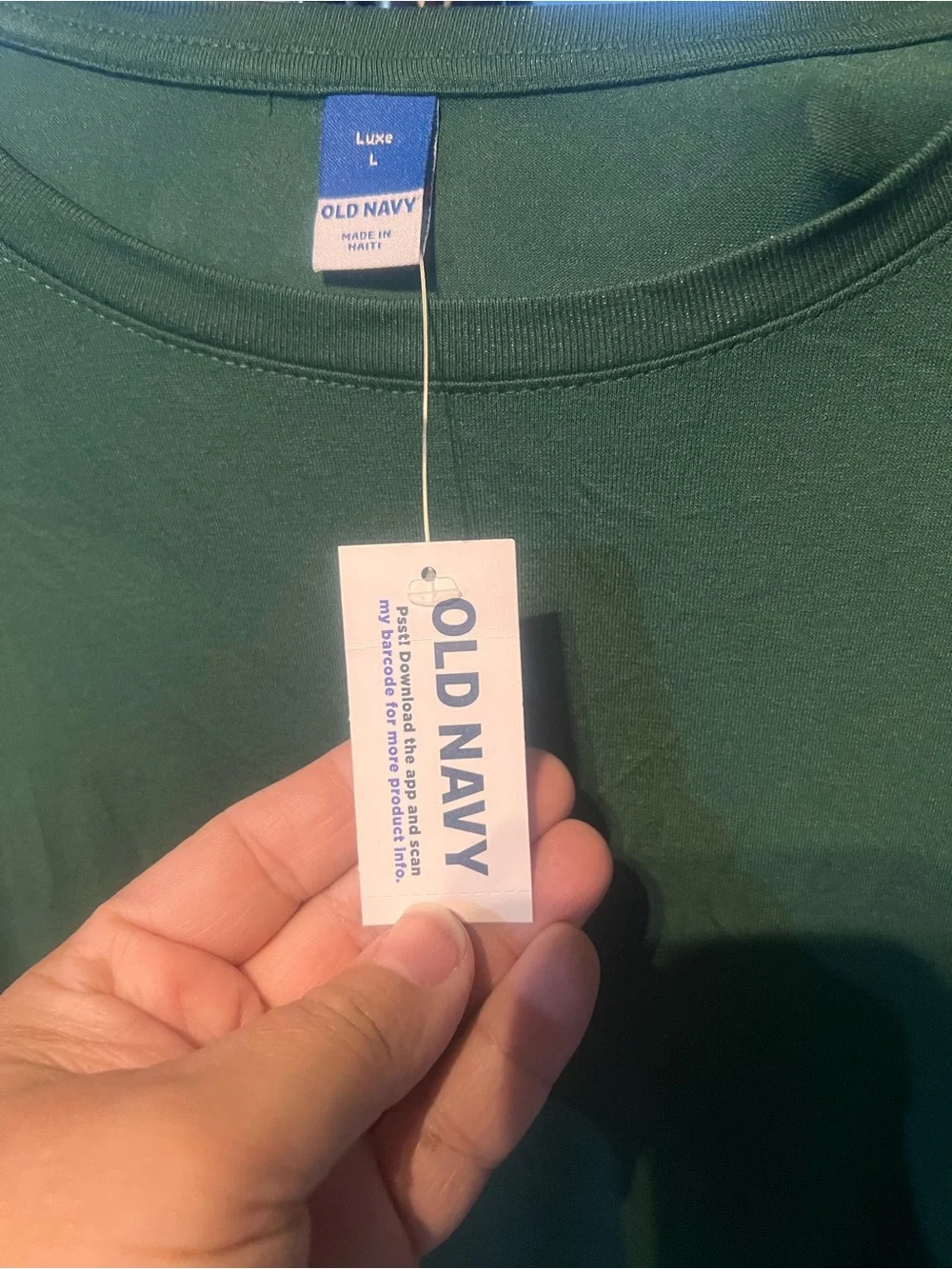 Old Navy Olive Green Crewneck Long Sleeve Top